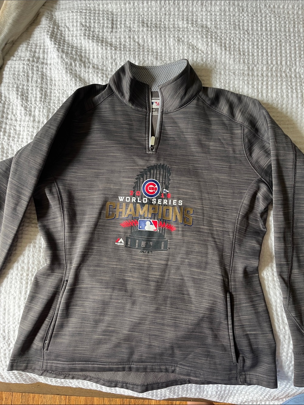 Majestic Chicago Cubs World Series Champions Quarter-Zip Pullover